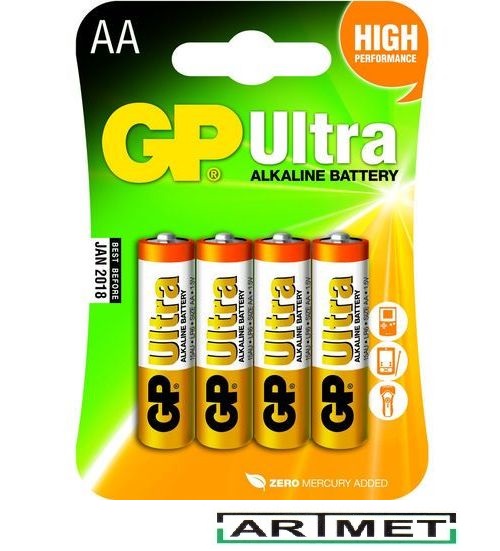 

Bateria baterie Gp LR06 Aa Ultra Alkaline 4szt.