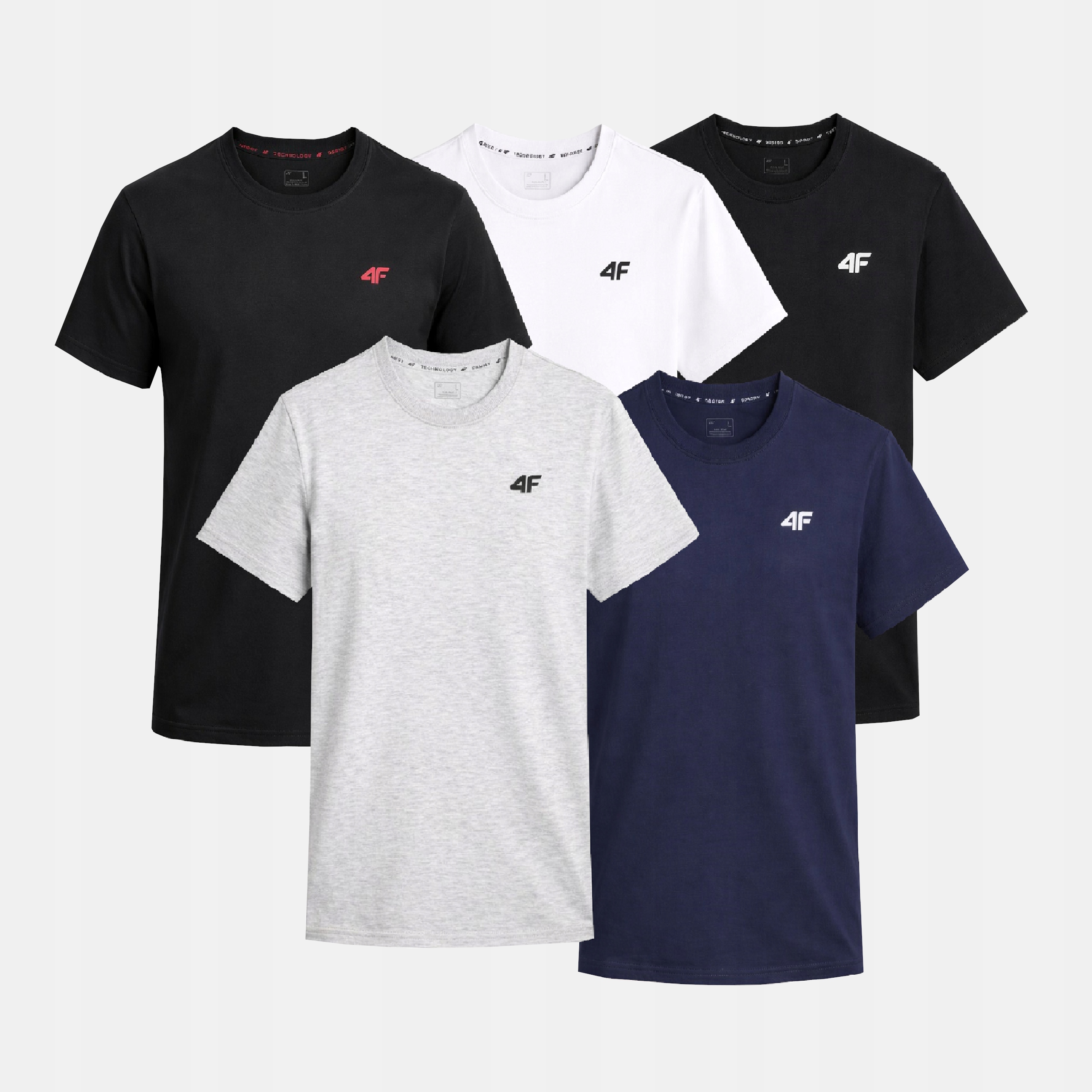 Pánské Tričko 4F Tričko Komplet 5PAK S TTSHM3341