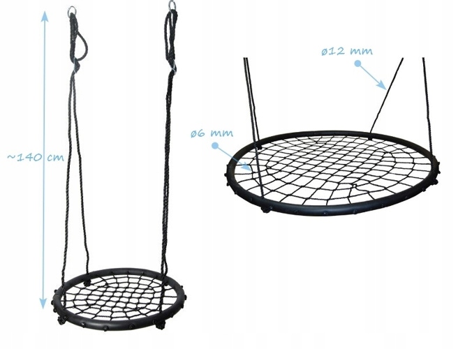 Huśtawka Bocianie Gniazdo Siedzisko JF SLIM 120 cm Rodzaj akcesoria