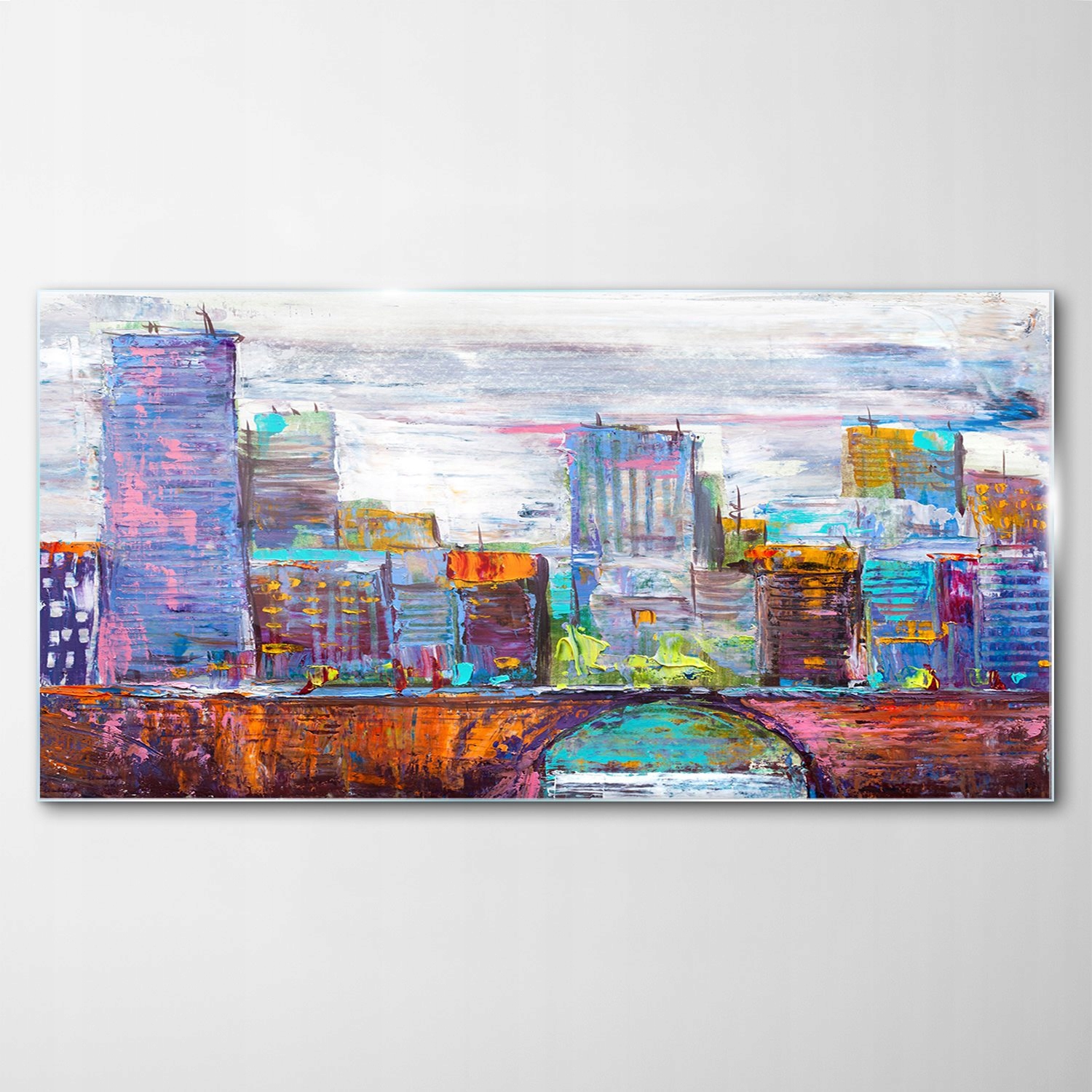 

Obraz na Szkle Dekor Abstrakcja Art Miasto 140x70