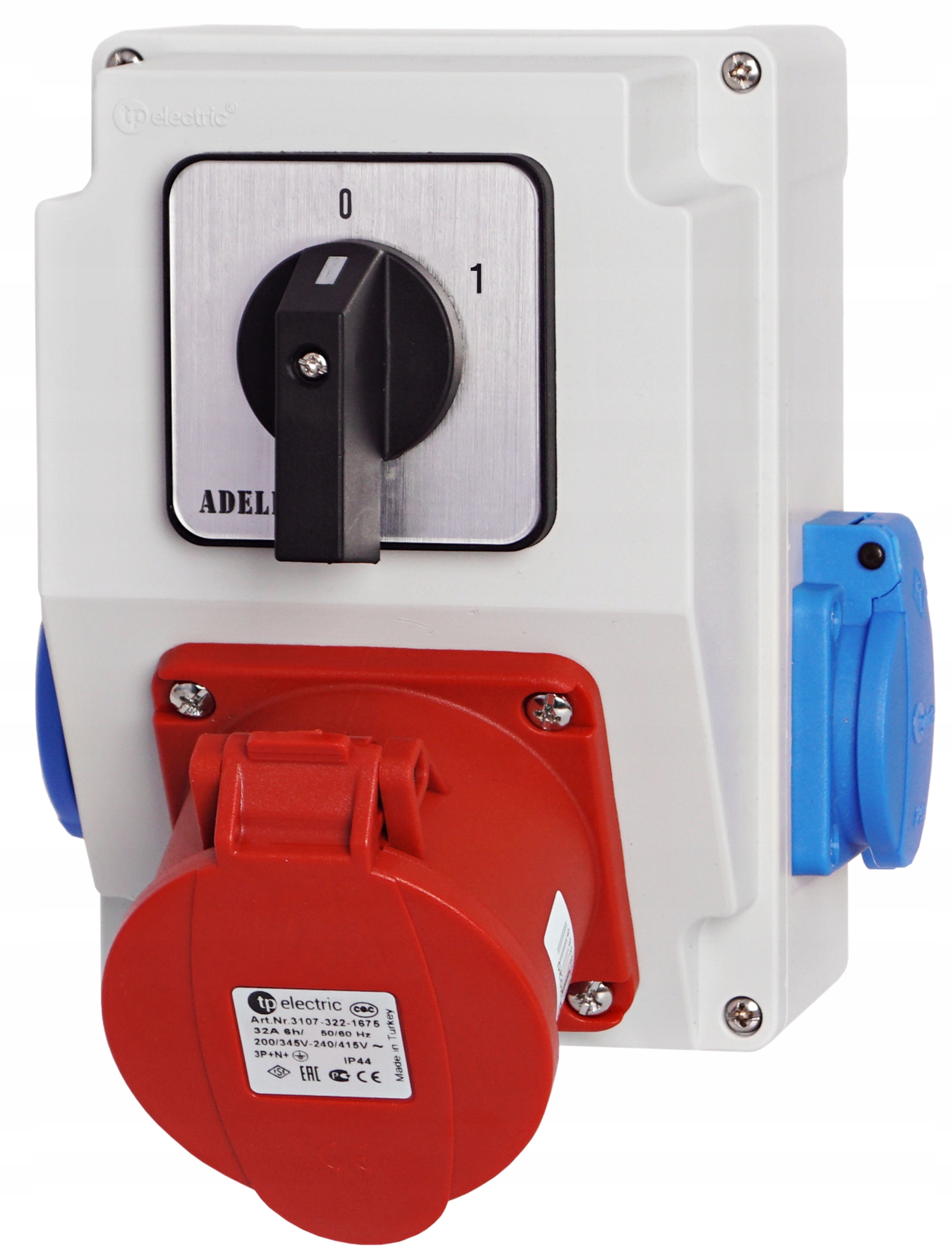 

Rozdzielnica Skrzynka Budowlana 32A 5P 2X230V 0-1