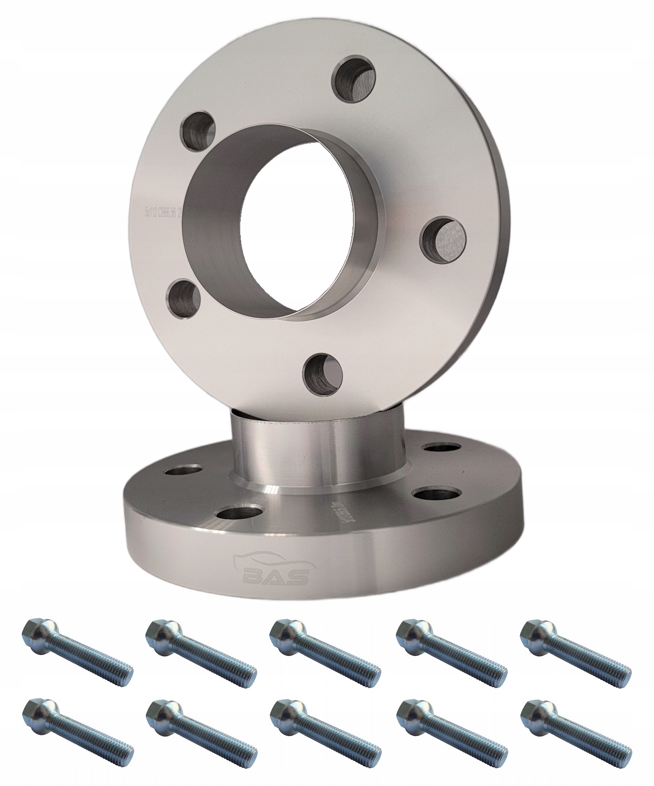 Vzdálenost 5x112 66.5 20 mm šrouby Mercedes Přední Dlouhá nábojová část 2ks