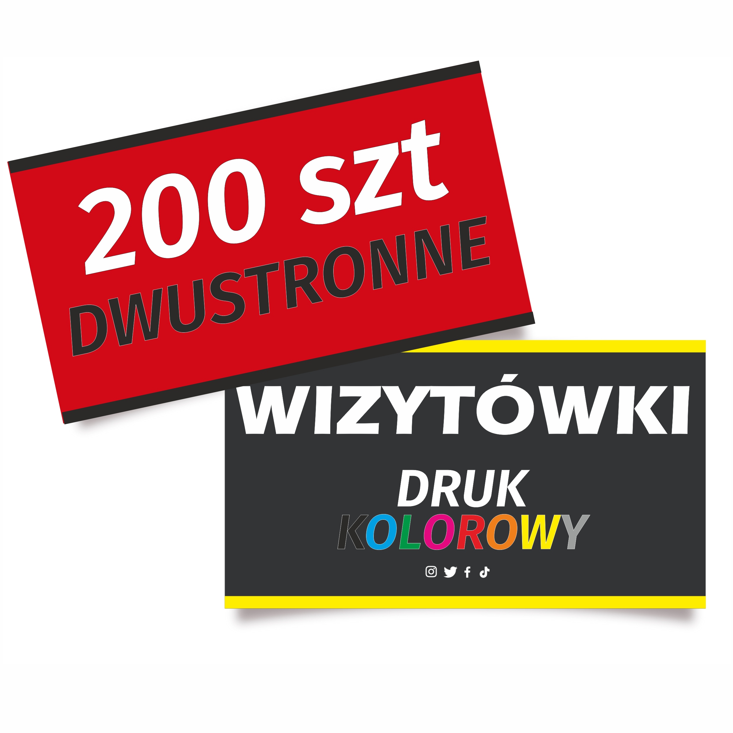 

Wizytówki 200 szt sztuk Dwustronne wydruk druk