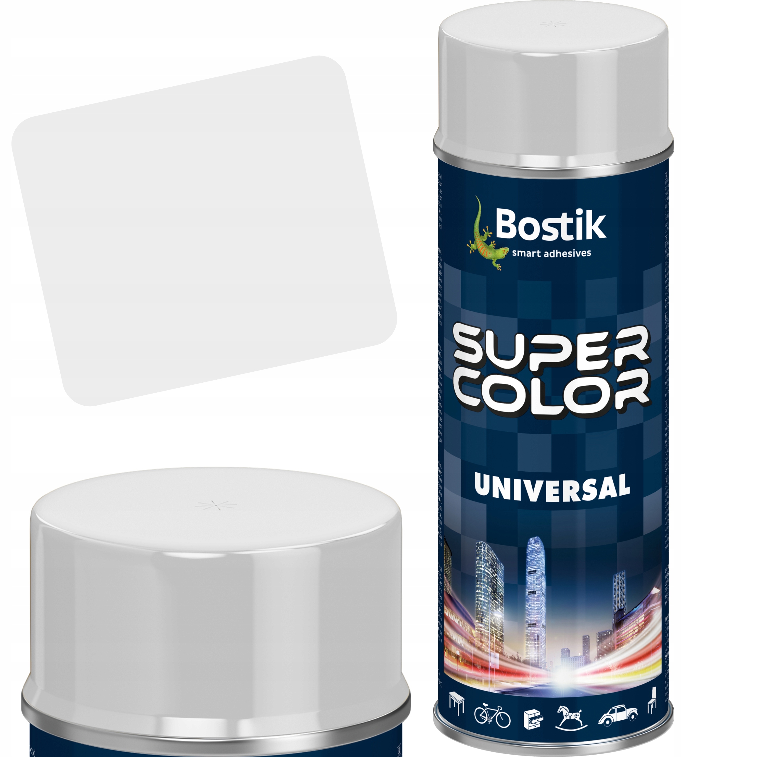 Farba w sprayu uniwersalna biała 400ml Połysk lakier Bostik sprej 1 szt