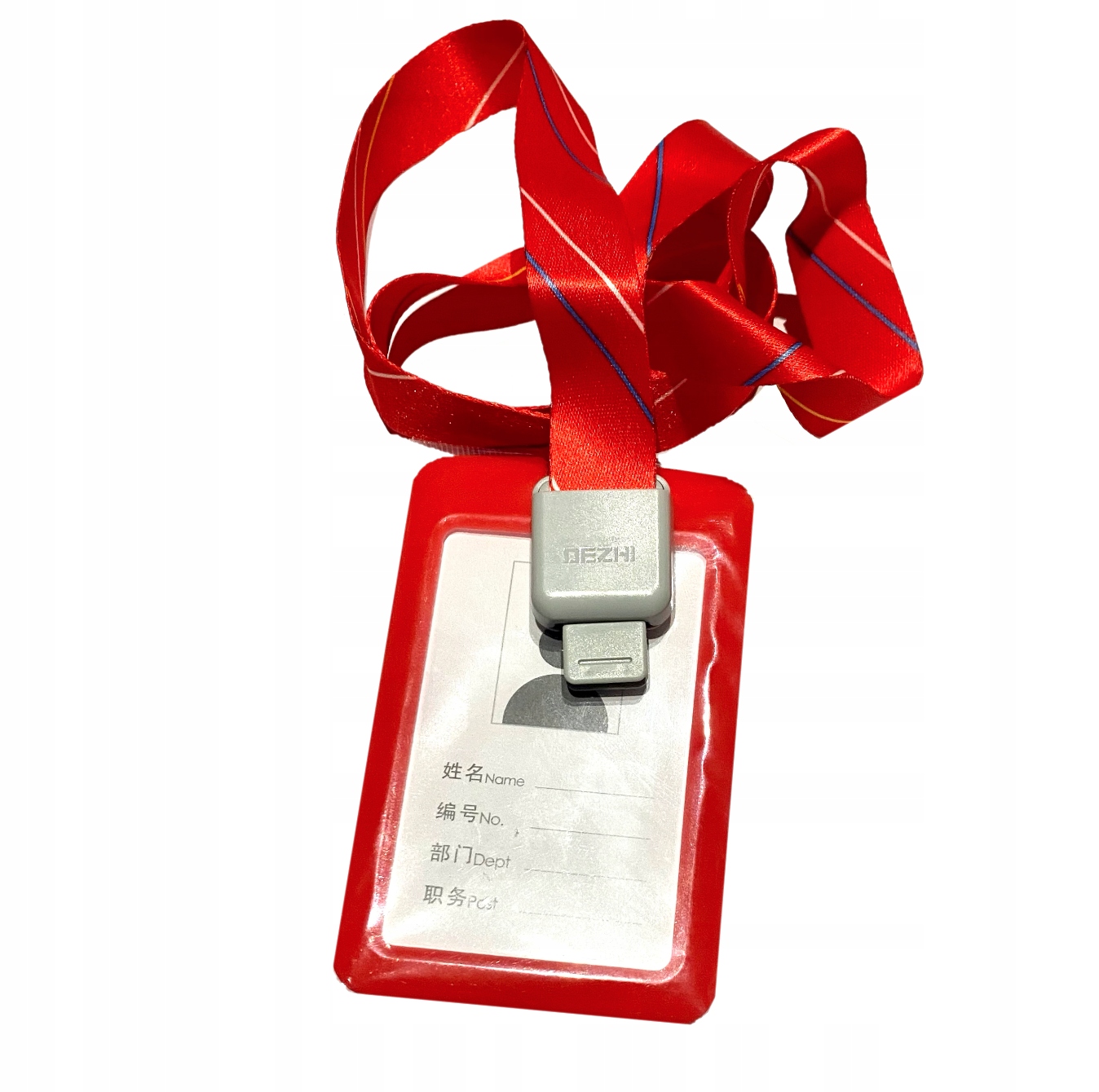 ETUI NA IDENTYFIKATOR KARTY SMYCZ HOLDER CZERWONY