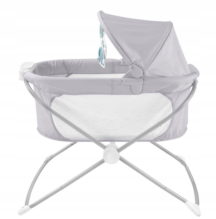 SKŁADANE ŁÓŻECZKO TURYSTYCZNE Z PROJEKTOREM FISHER PRICE Długość 89.2 cm