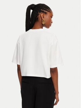 balmain Damskie T-Shirt BALMAIN-BF1EE020BB02 Gab Biały