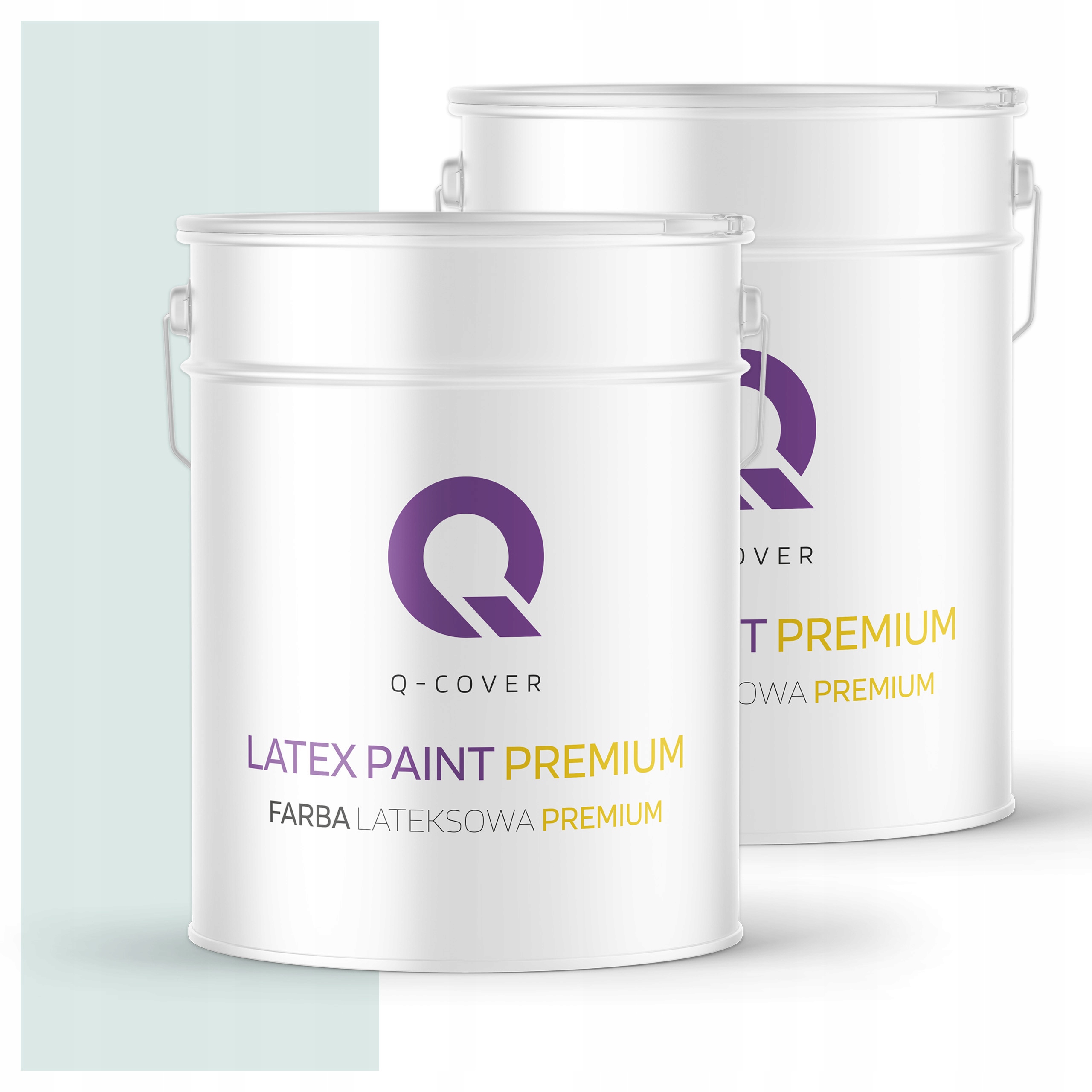 Farba odolná voči škvrnám Umývateľná na steny stropov 10L Hlboká matná Biela v tyrkysovej farbe