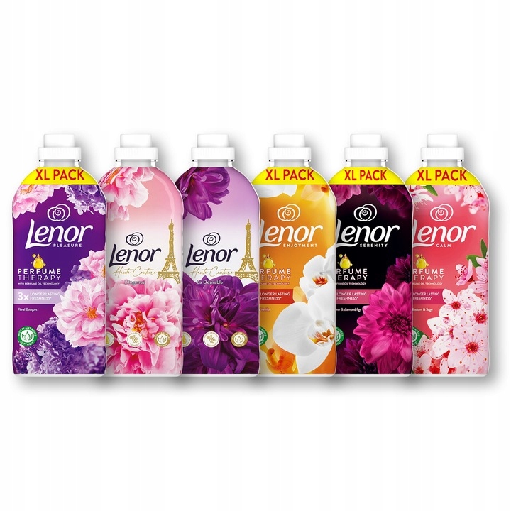 Levně Lenor Płyn do płukania tkanin Parfumelle 6x1,2l, 288 prań, zestaw zapachów