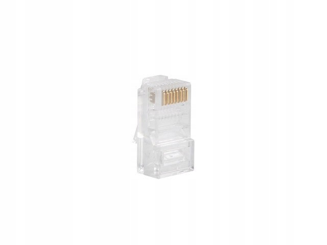 Wtyk sieciowy RJ45 8P8C kat.5E Utp (100szt) do linki i do drutu