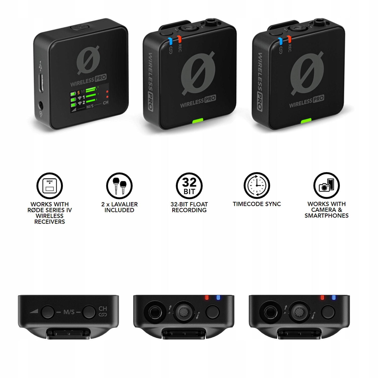 Bezprzewodowy mikrofon Rode Wireless PRO + etui ładujące + 2x mikrofon lav Typ mikrofonu nagłowne