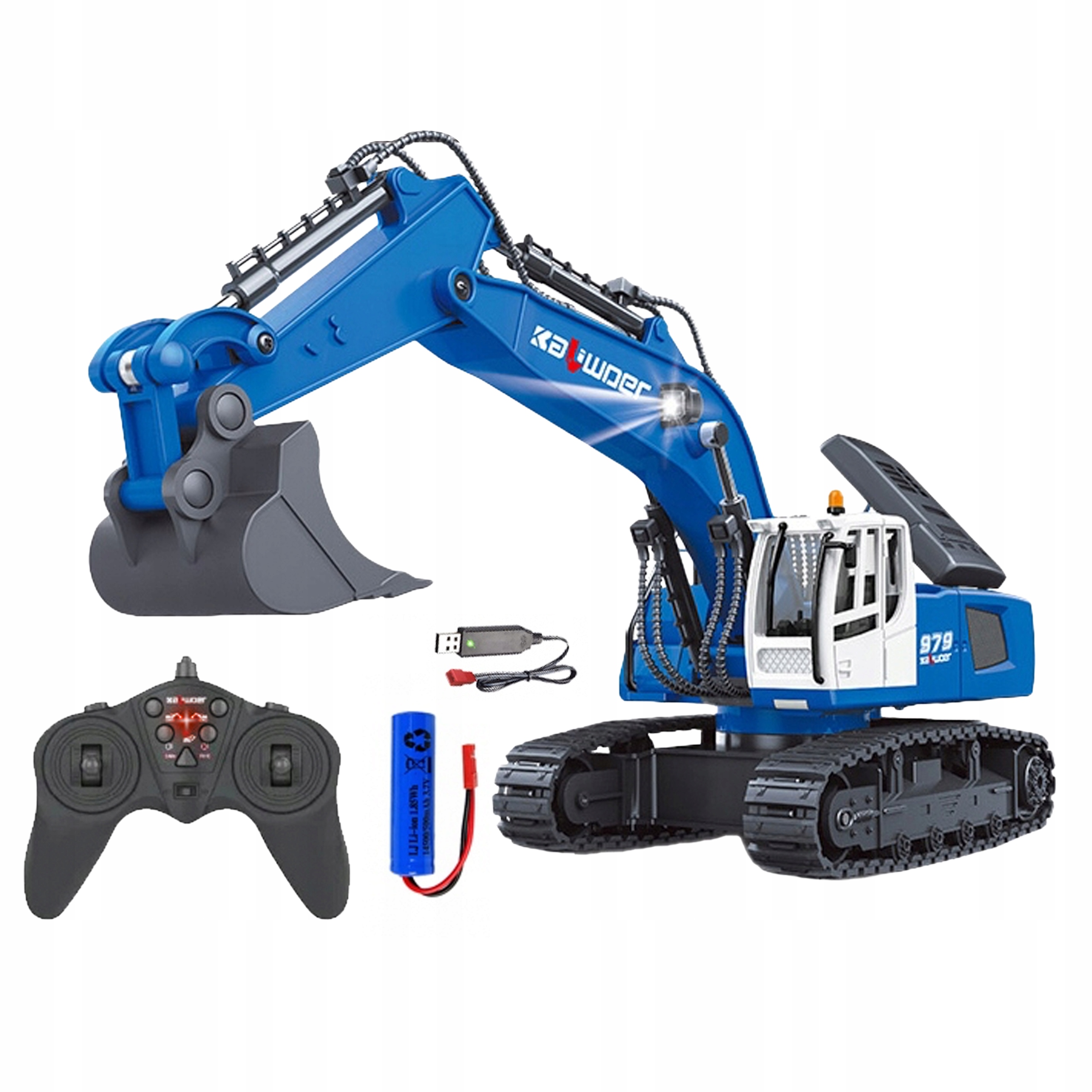 Rc Pásový Bagr na dálkové ovládání Akumulátor 1:18 Rtr