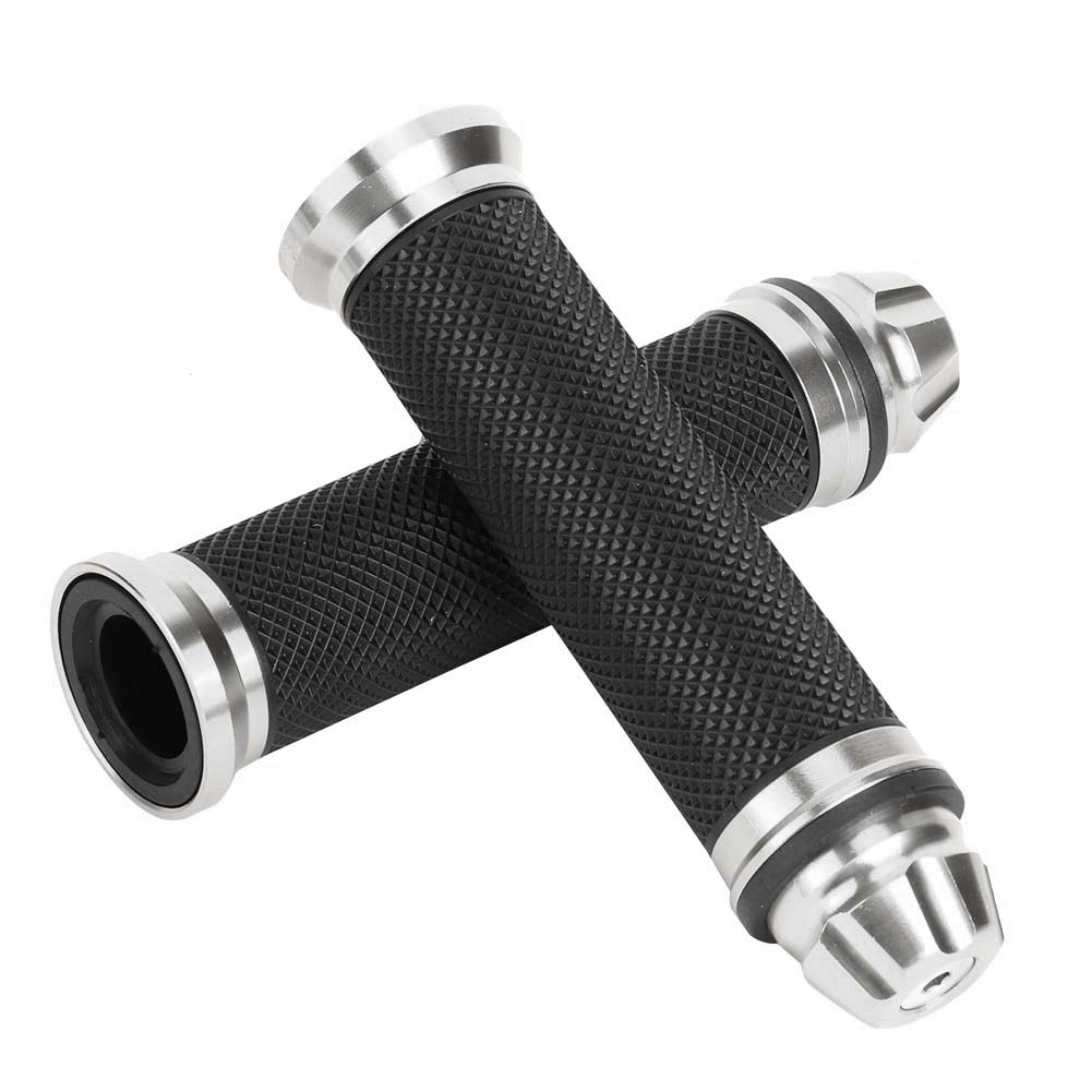 Manetki Motocyklowe Do Cnc Gumowe 7/8 Cala Do Skutera Motoroweru Srebrne