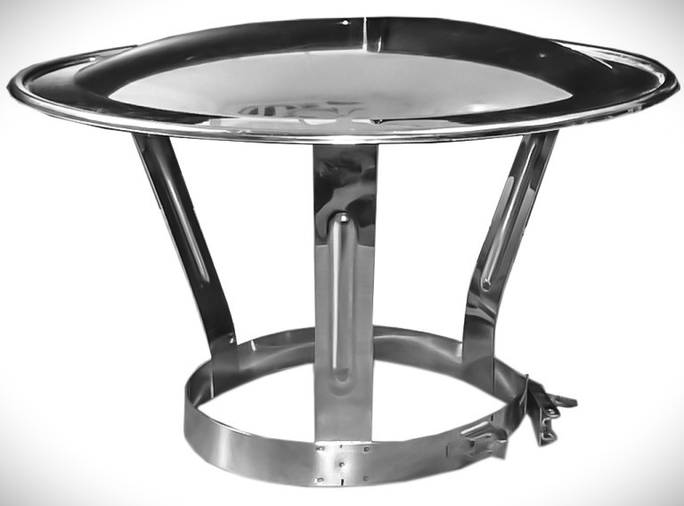 Kryt na pásku s kyselinovzdornou sponou, průměr 130 0,8 mm, komínová vložka deštníku