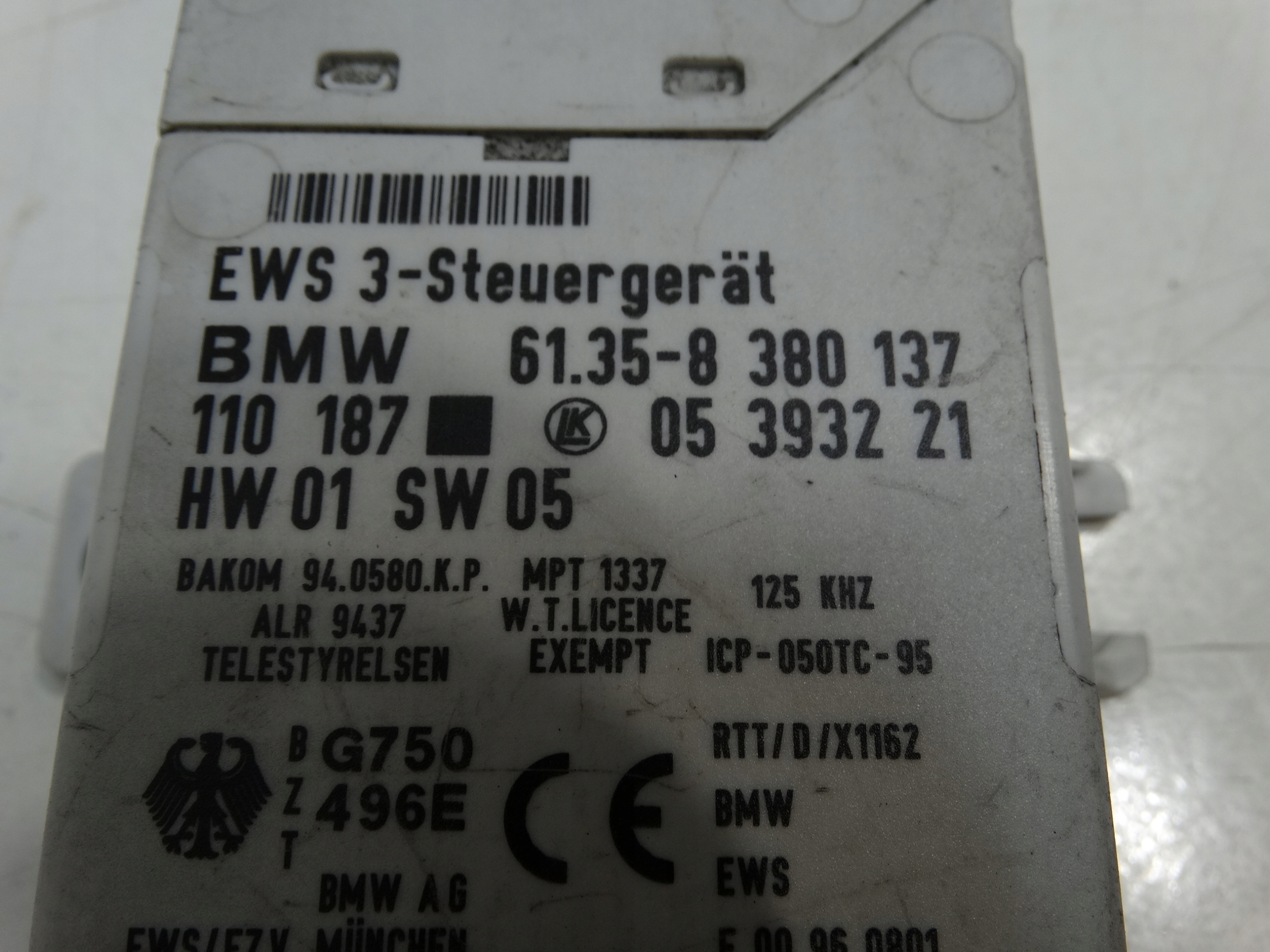 control unit module HAKA BMW 5 E39 6135-8380137