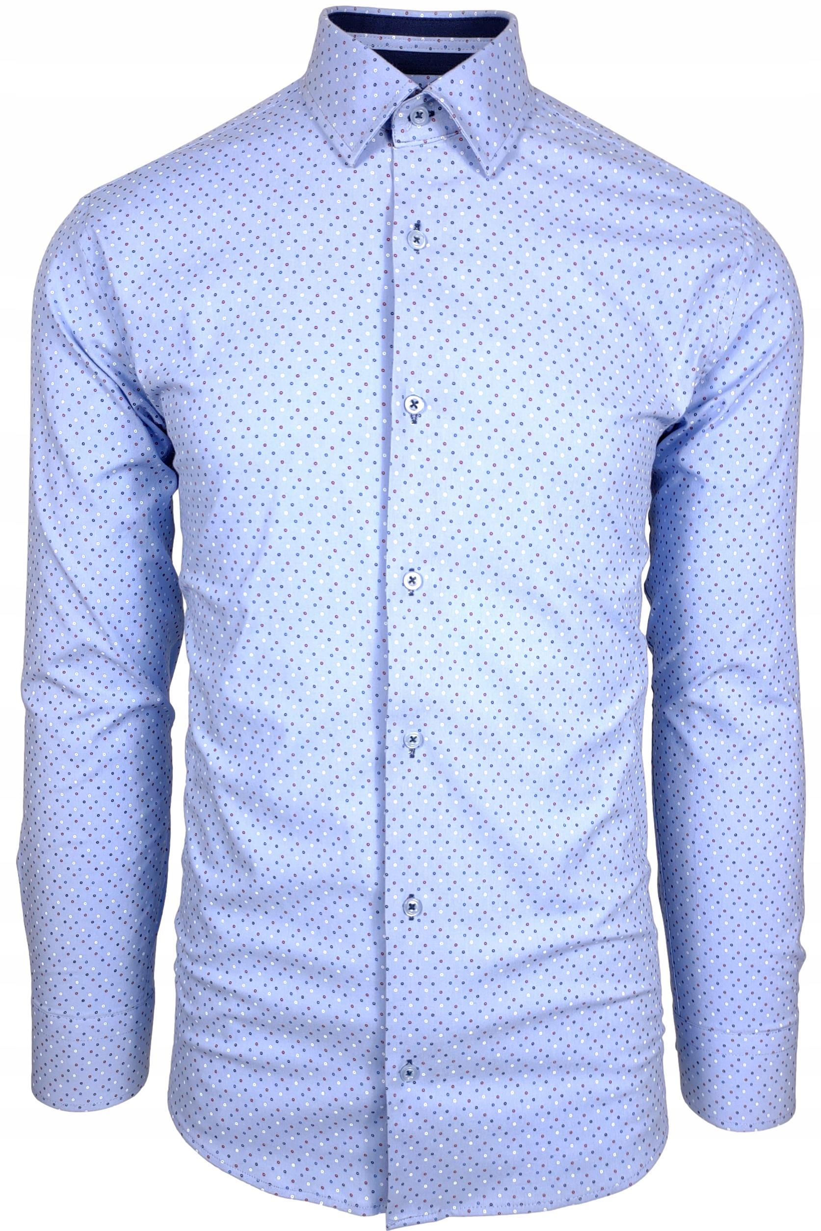 

Koszula Męska We Wzorki Slim Fit EN207 r. XXL