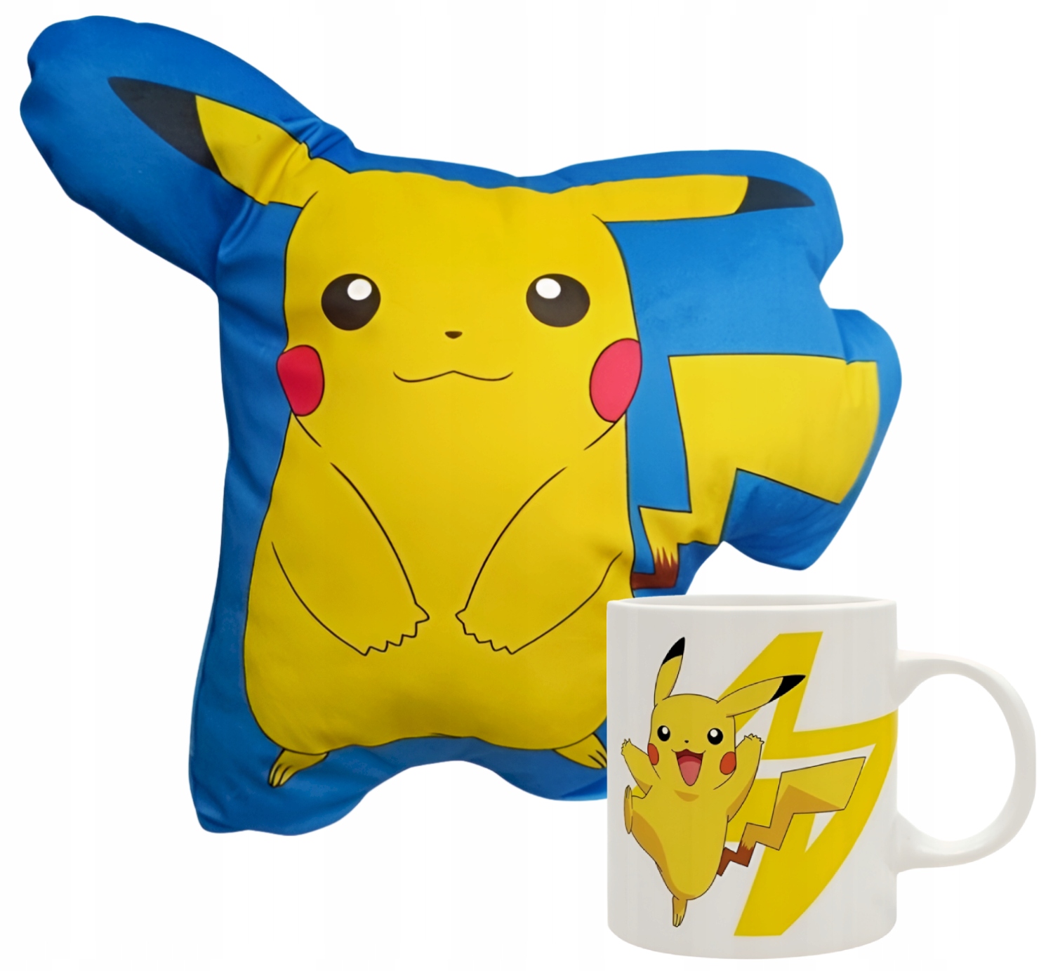 Kubek Poduszka Pokemony Pokemon Pikaczu Pikachu Zestaw Prezentowy