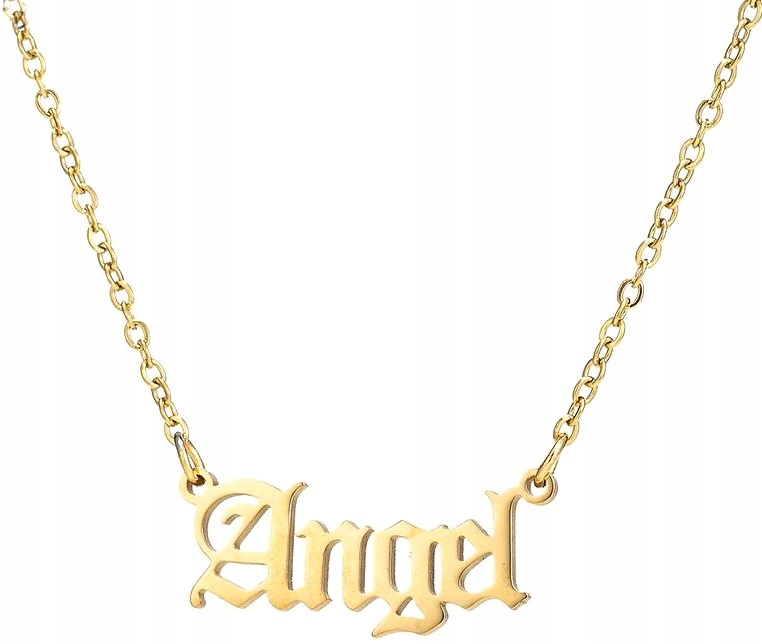 

Naszyjnik Stal chirurgiczna celebrytka Angel złoty