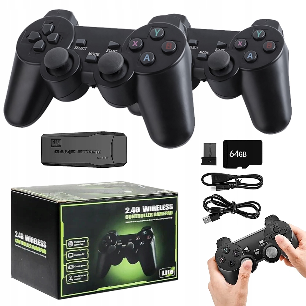 Konsola Retro 20 000 Gier Tv Gra Telewizyjna Hdmi 2 Pady 64GB