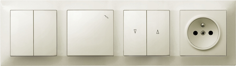 OSPEL IMPRESJA łącznik pojedynczy biały Rodzaj wyłącznik