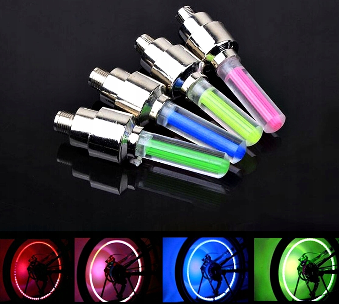 LAMPKI ROWEROWE NA WENTYL ROWER DLA DZIECI ŚWIATŁO Marka Inna marka