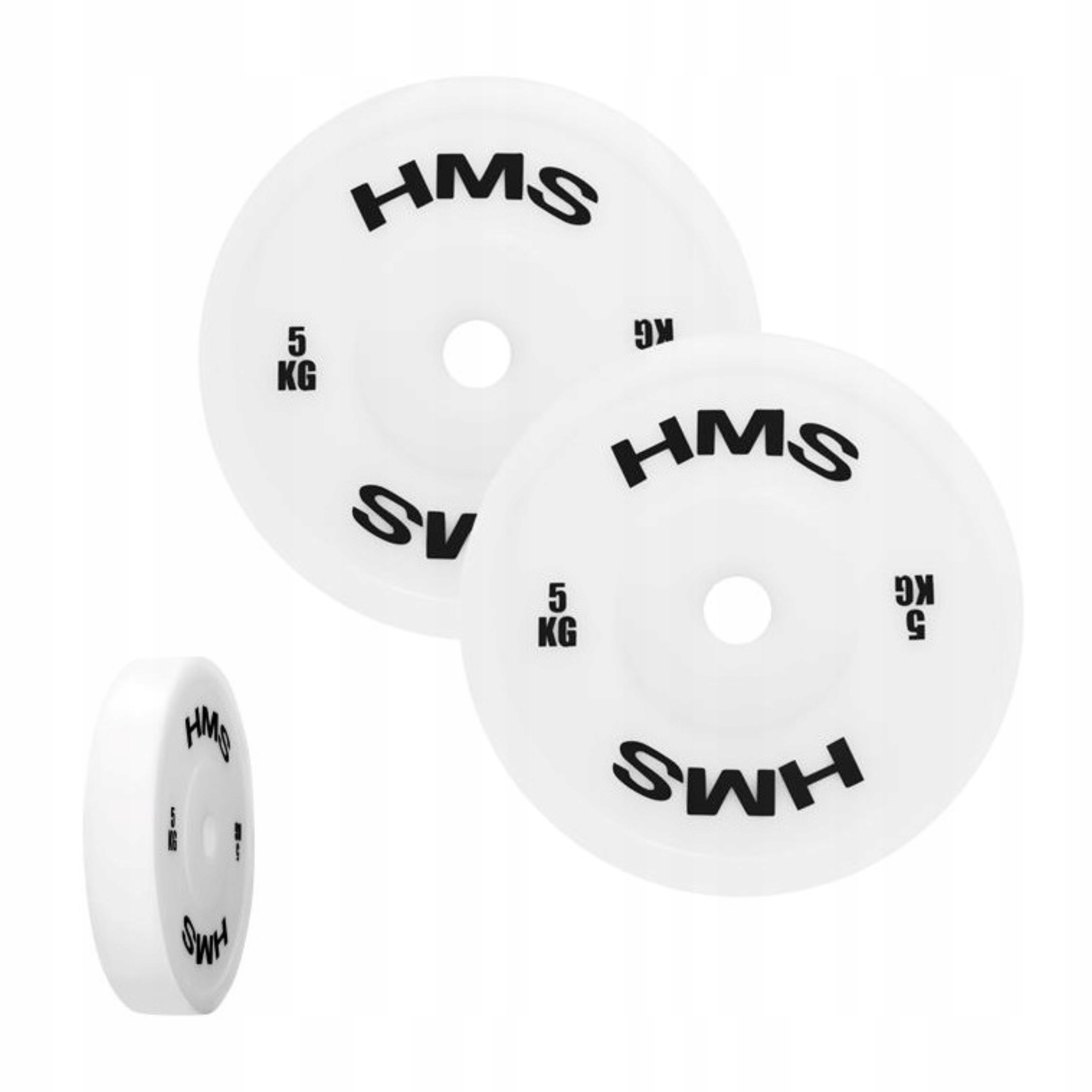 Bumper talerz olimpijski 2 x 5 kg biały Hms