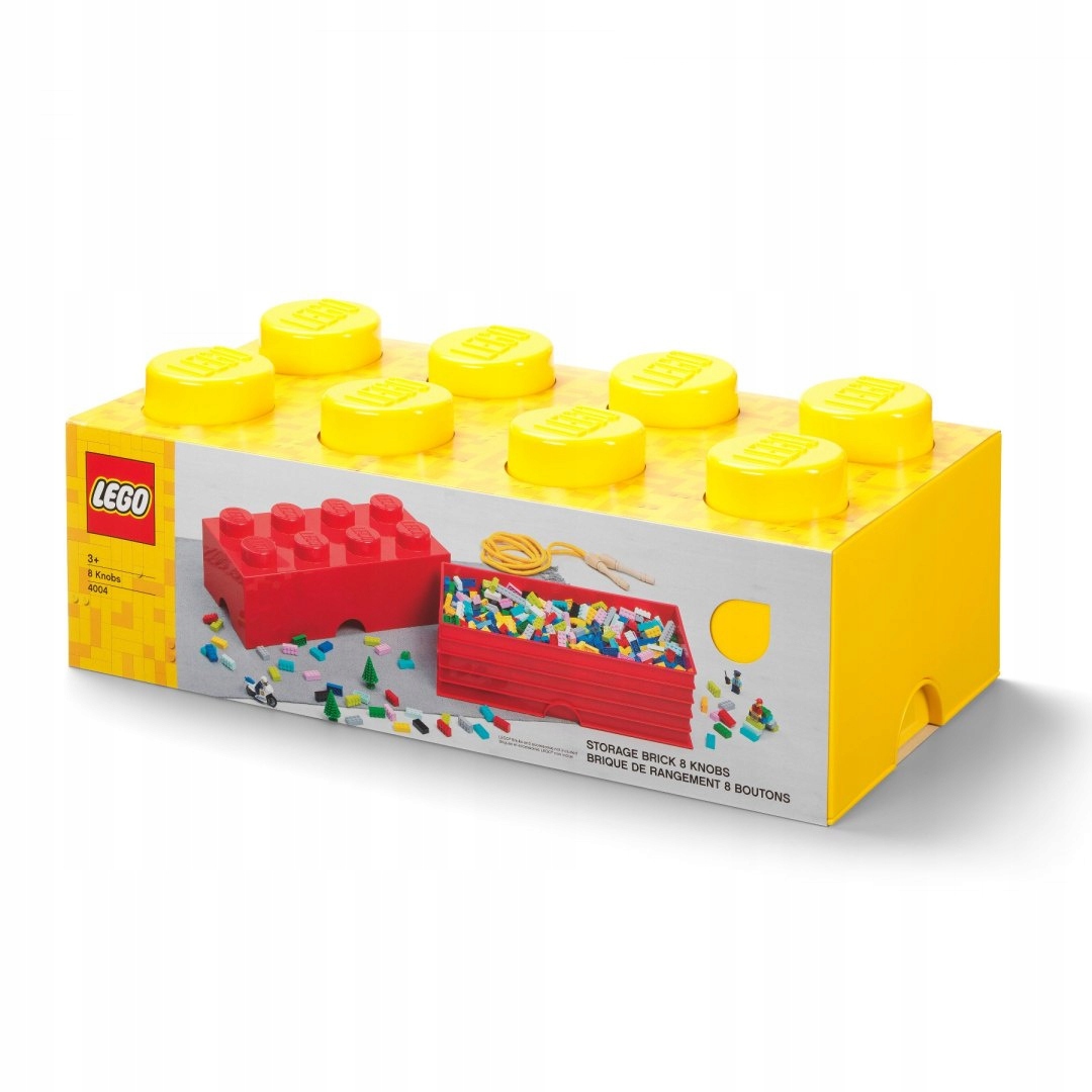 Lego plastová nádoba Tvar kostky Lego Brick 8 Žlutá 50 x 25 x 18 cm