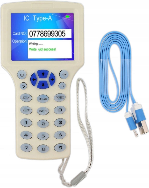Programator ACS czytnik brelok LCD 125 kHz