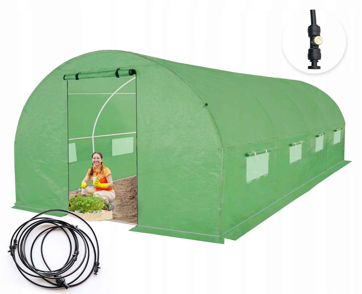 

Zestaw Tunel Foliowy 3x6m System Zraszający 6m