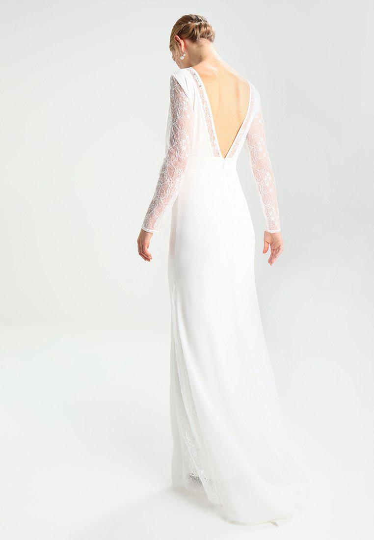 TFNC SUKNIA ŚLUBNA Z KORONKĄ 7RD XXJ__XL Kolor biały