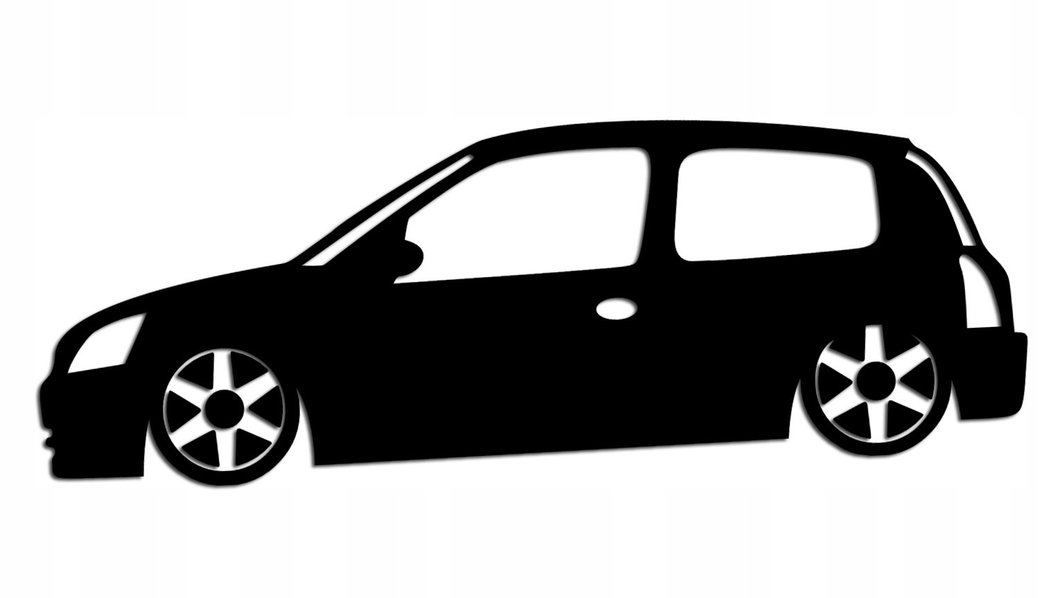 Wycinana naklejka Renault Clio II Bok różne wklejkinaklejki