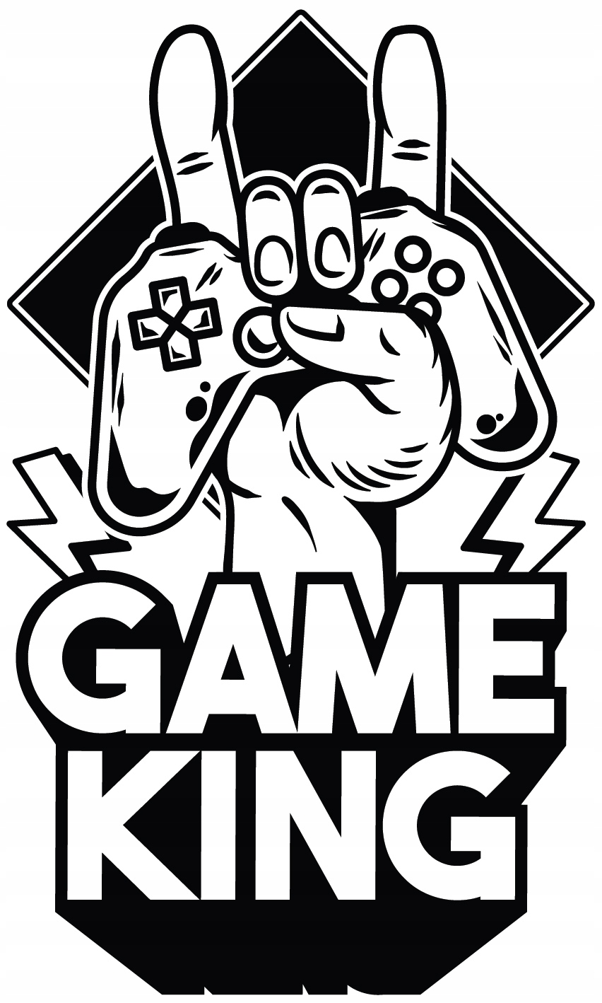 

Naklejka Na Drzwi ścianę Game King pokój gracza