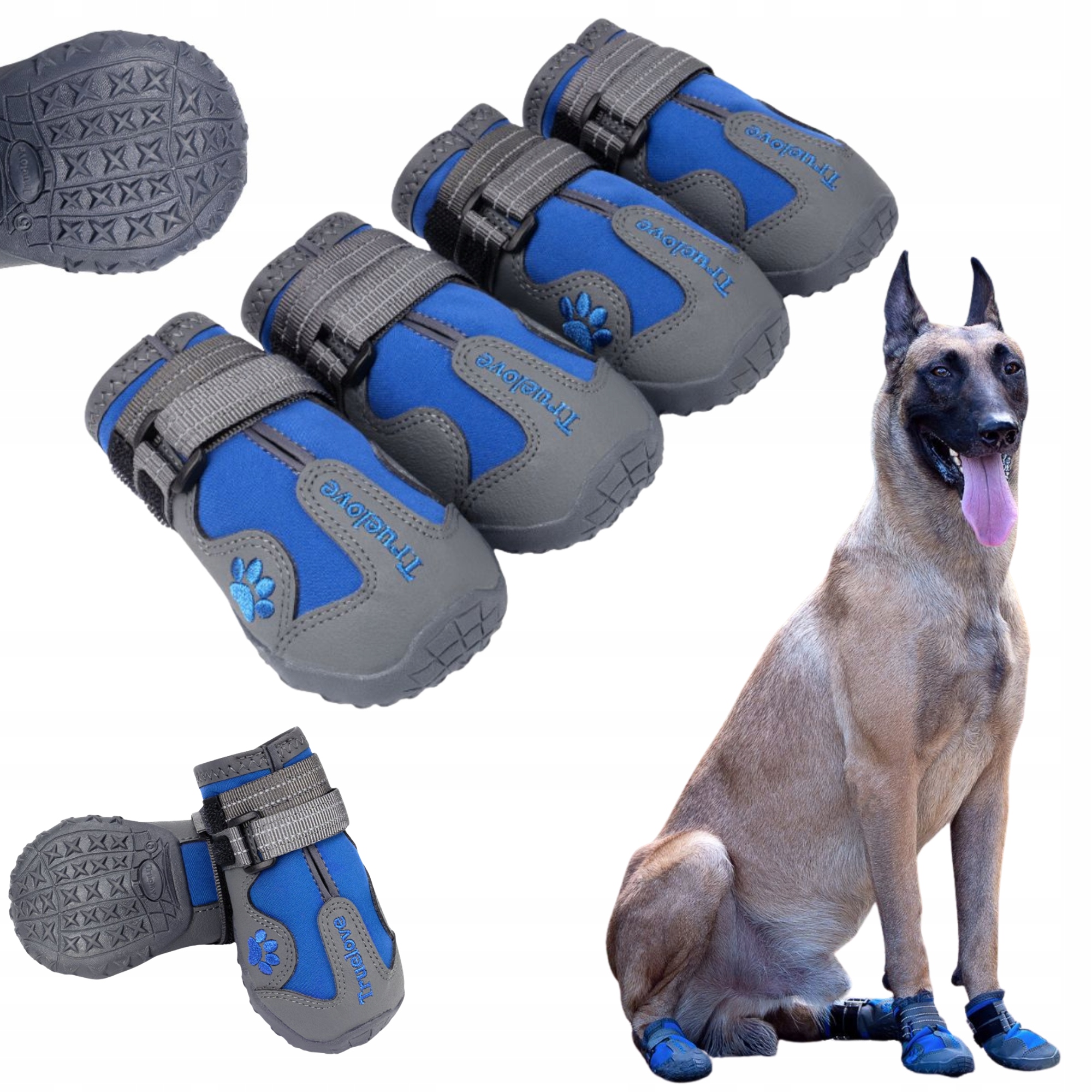 Levně Boty Pro Psa Voděodolné Truelove Travel 4KS Tmavě Modré 3 (s) 4,5 CM