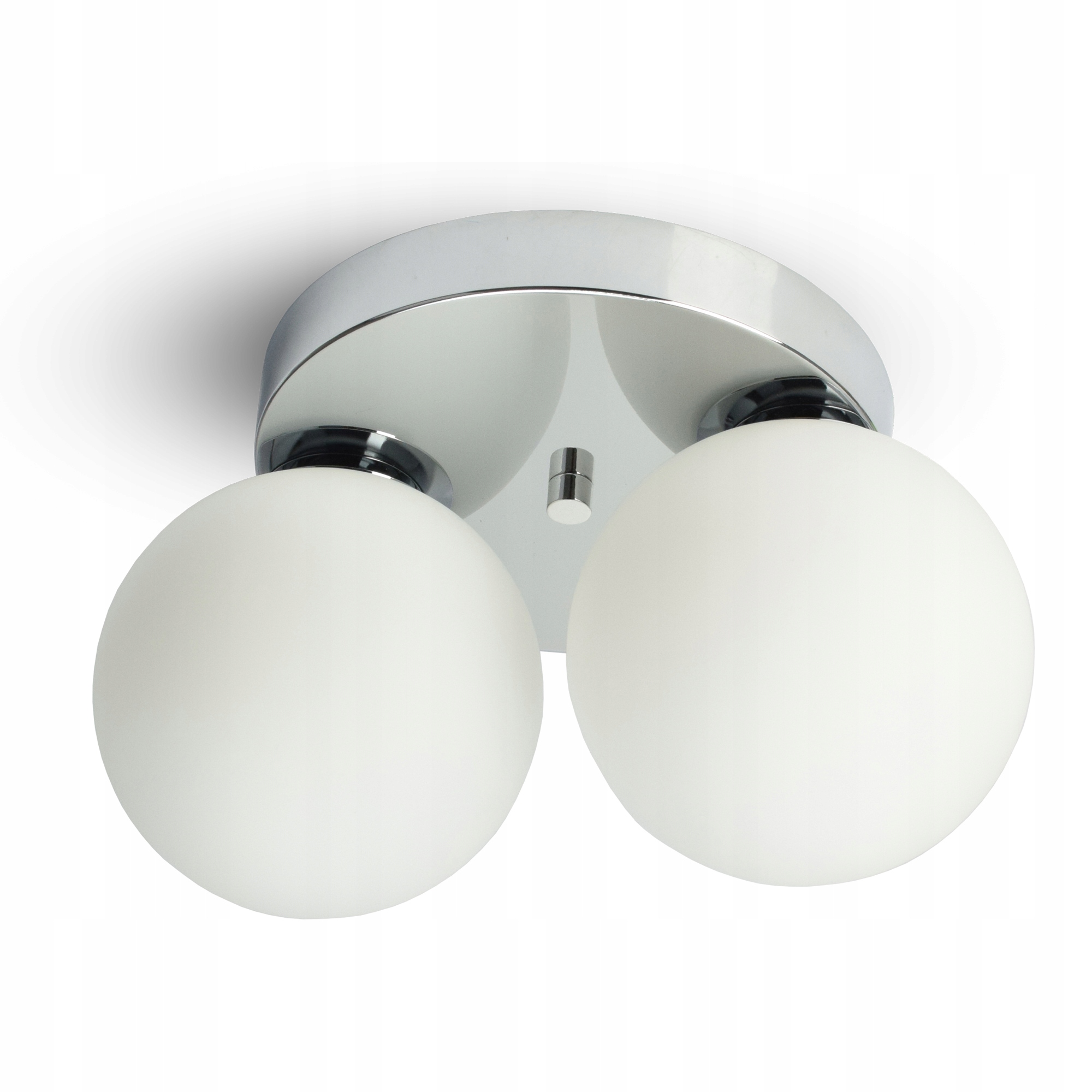 Závěsné Stropní Svítidlo Lustr Full Globe Glass 560-E2 G9 Bílé koule Chrom