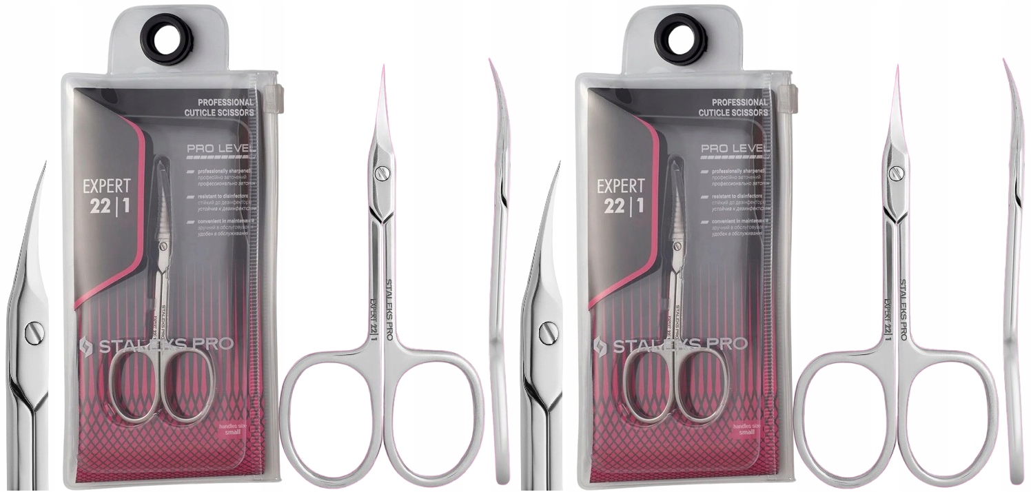 2 kusy Staleks Profesionální nůžky na kůži Expert 22 Type 1 Ostré