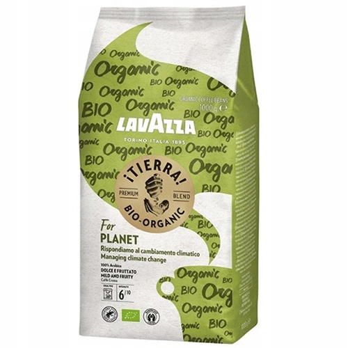 Org Kawa Ziarnista Lavazza Tierra Bio Organic Ekologiczna Ręcznie Zbierana