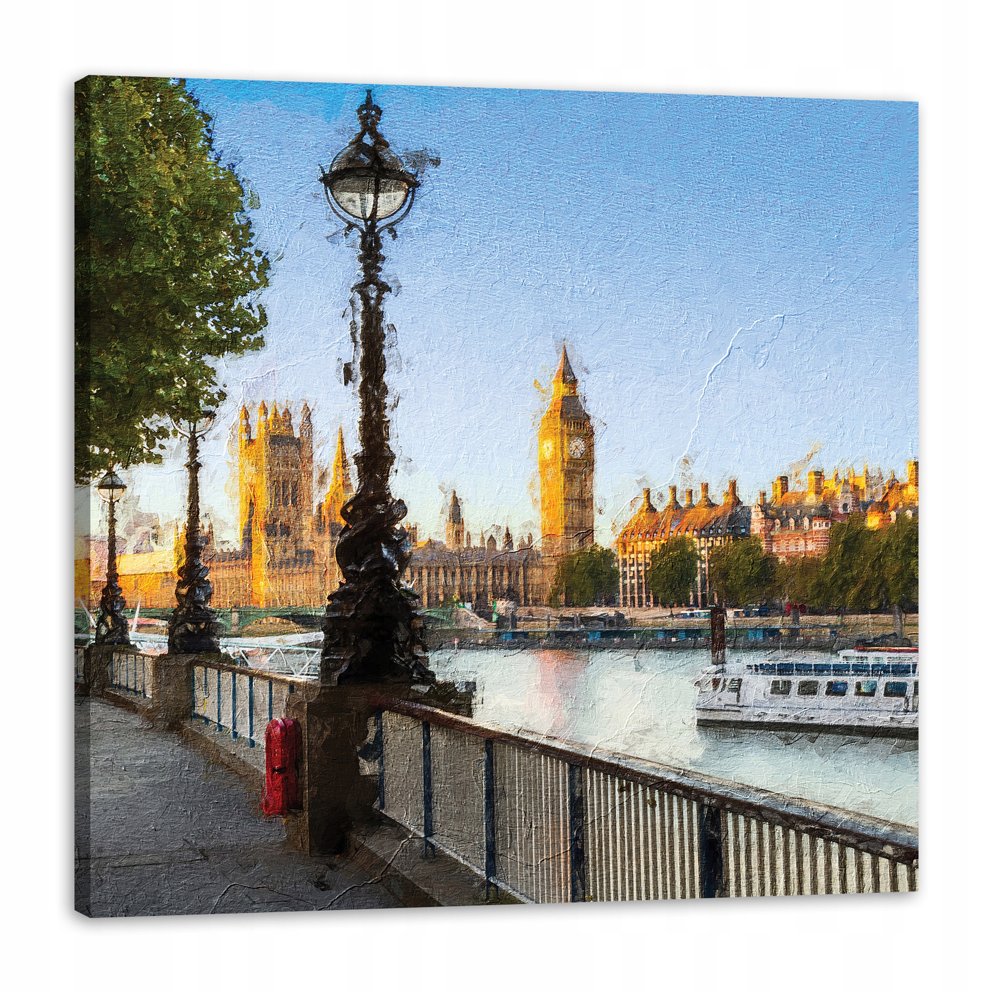 Obraz na plátně Pastely Londýn Big Ben 80x80 cm
