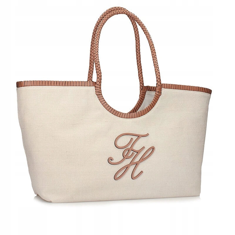 Dámská kabelka Tommy Hilfiger AW0AW18629 0F4 Th Elev Summ Maxi Tote Canvas