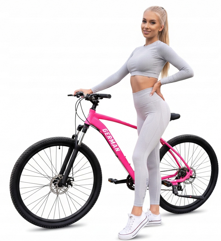 Aluminiowy Rower Górski 27.5 Damski Barbie Neonowy Różowy Limitowany