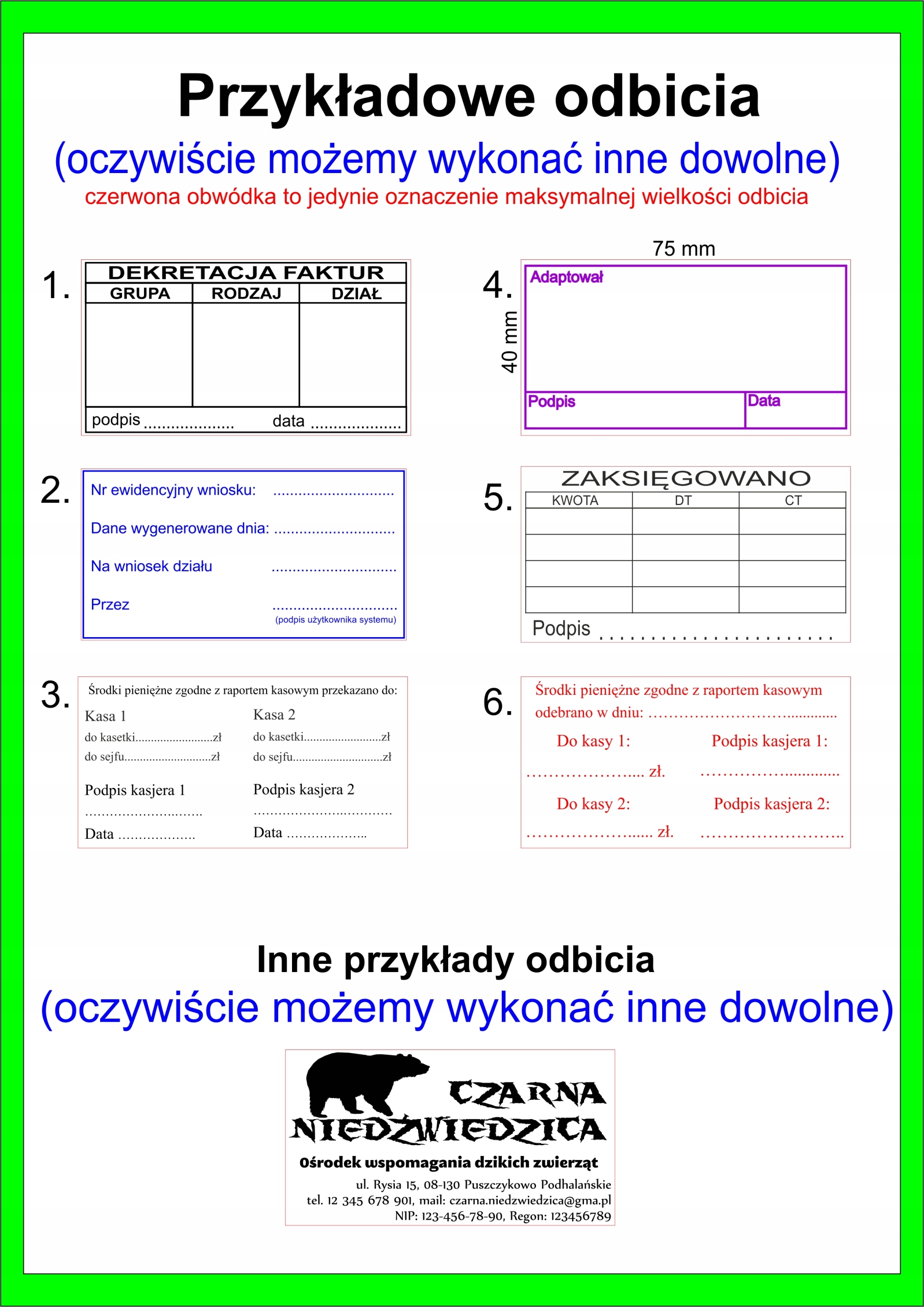 Pieczątka szkolna dla nauczycieli Kryteria Oceny Rodzaj elementu stemplującego Gumka laserowa