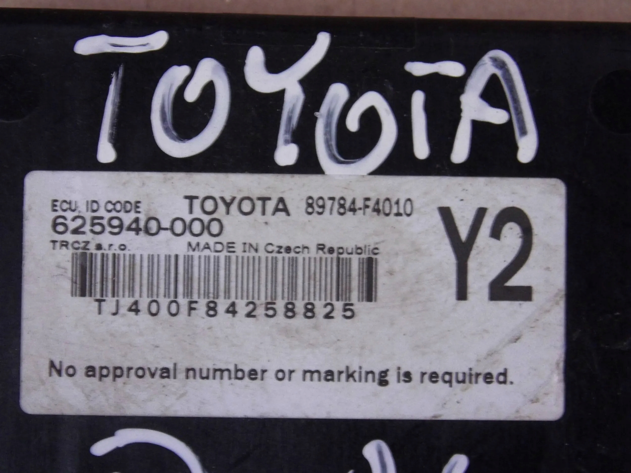 Toyota C-HR module alarm module control unit 89784-F4010 >