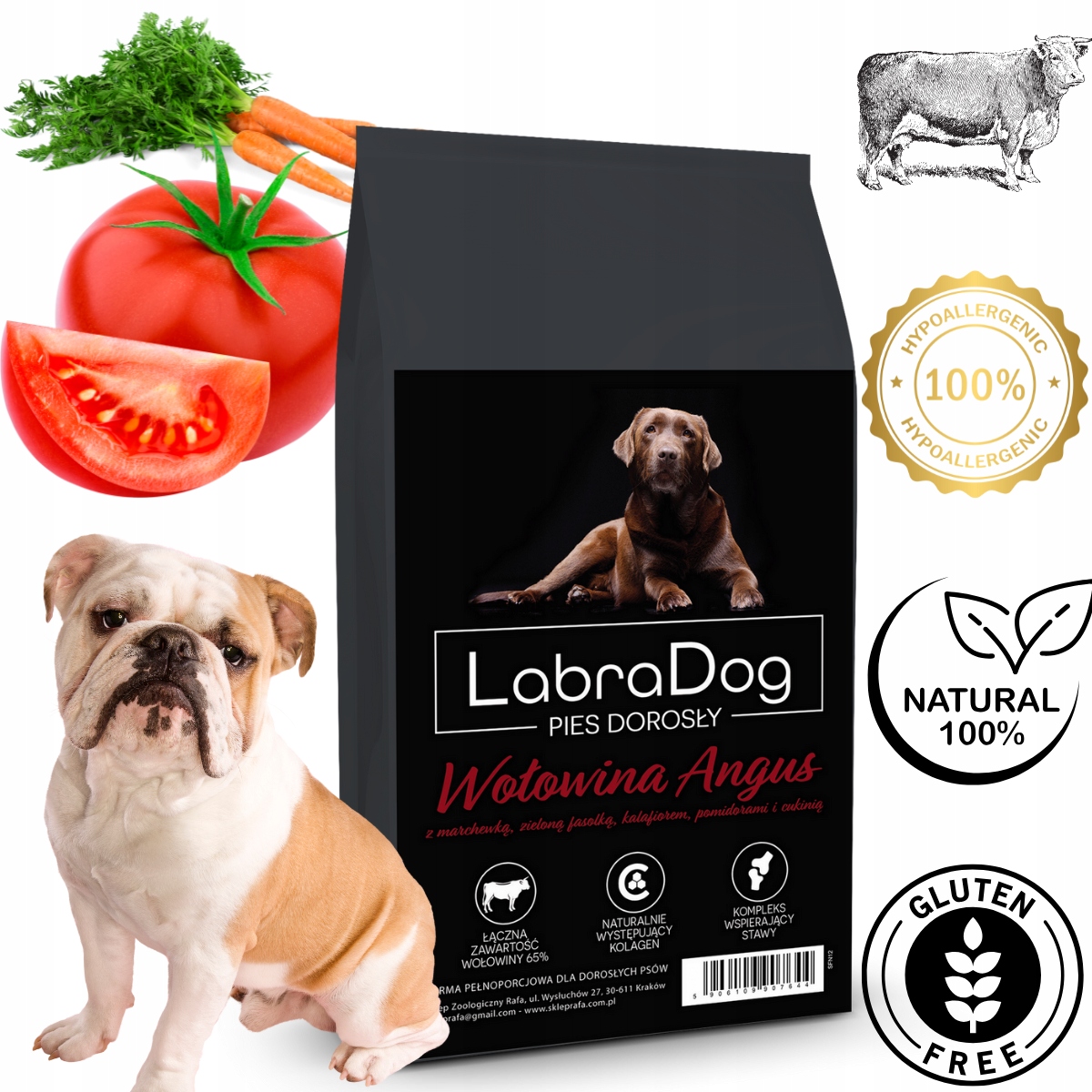 Levně LabraDog Superfood hovězí maso Angus 65% Hypoalergenní 2kg