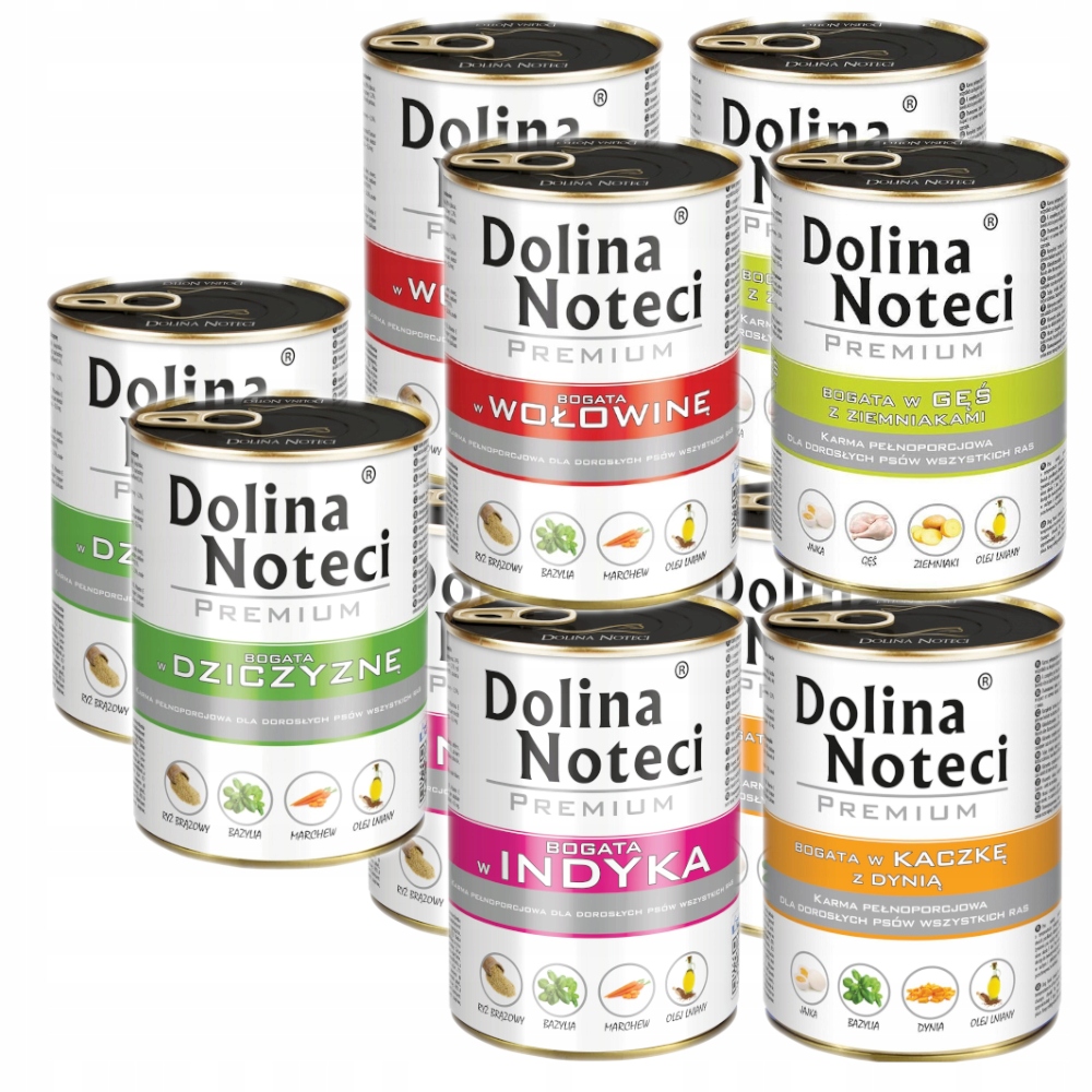 Levně Dolina Noteci Premium mokré Vlhké krmivo pro psy mix chutí Bez Ryb 24x400g