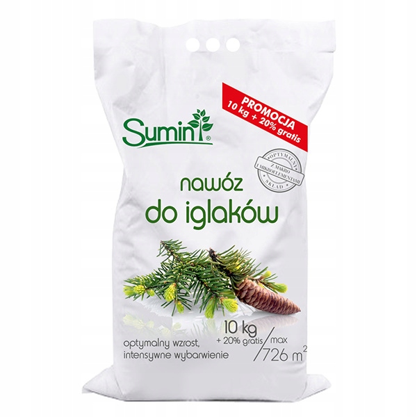 Sumin nawóz do iglaków 10+2 kg Optymalny Skład Npk I Mikroskładniki