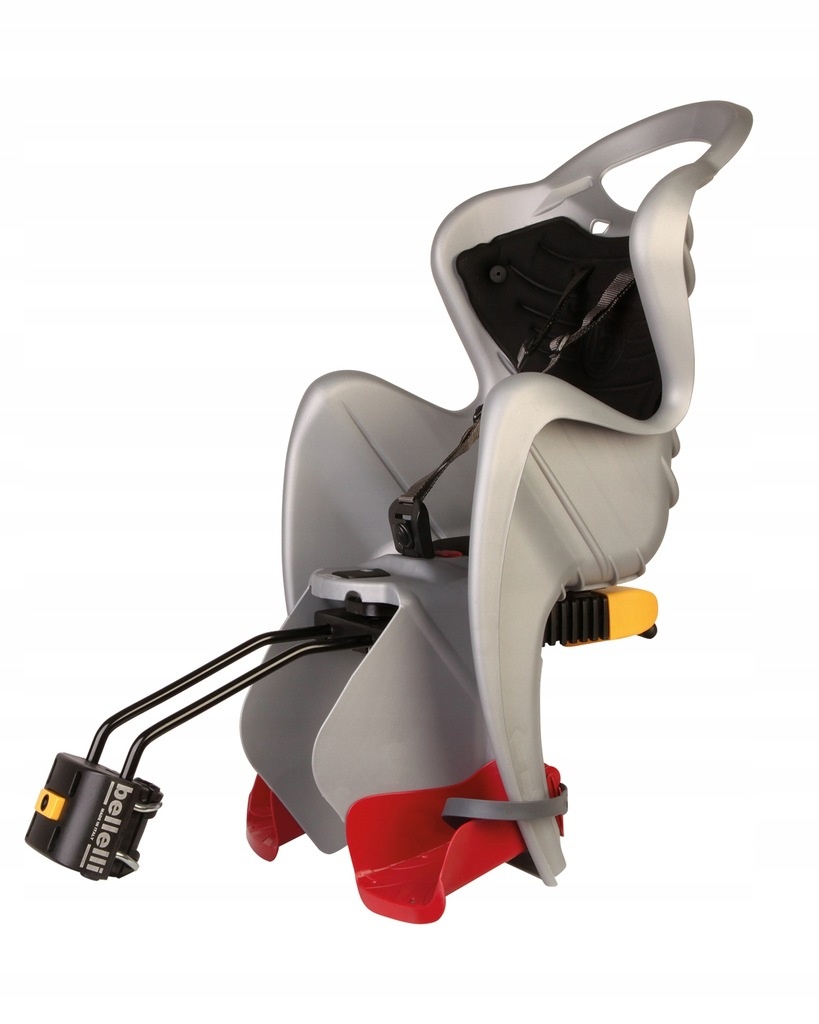 Fotelik rowerowy Bellelli Fox Relax Silver odchylany na ramę do 22 kg