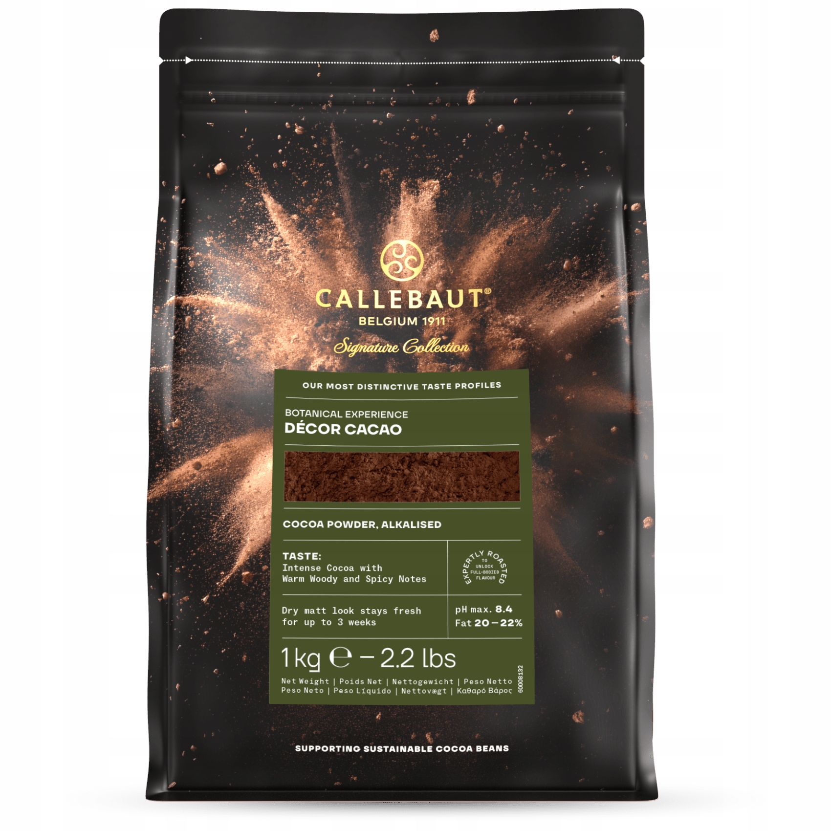 Kakao dekoracyjne Decor Cacao 20-22% Callebaut Botanical 1kg
