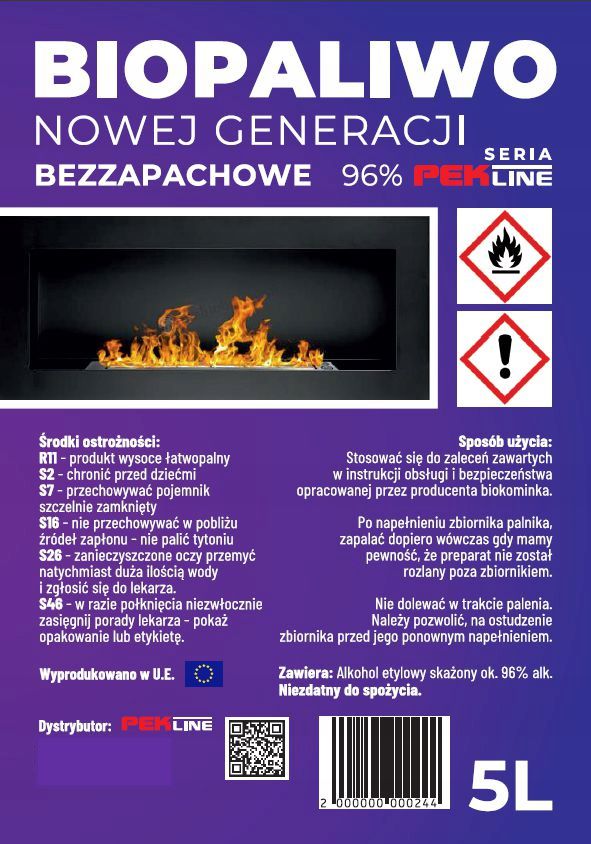 BIOPALIWO PALIWO NOWEJ GENERACJI DO BIOKOMINKA BEZZAPACHOWE 5L Kod producenta BIOPALIWO 5L