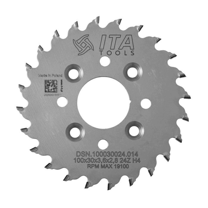 Ita Tools Diamentowa Piła do rowkowania 100x30x24Z H4 K3,6 mm