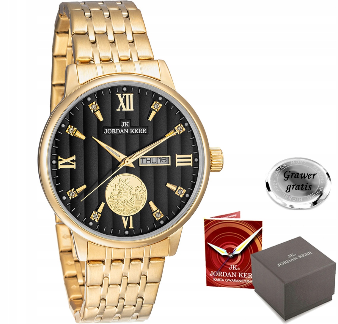Dámské hodinky Jordan Kerr L1070 černý ciferník Datumovka