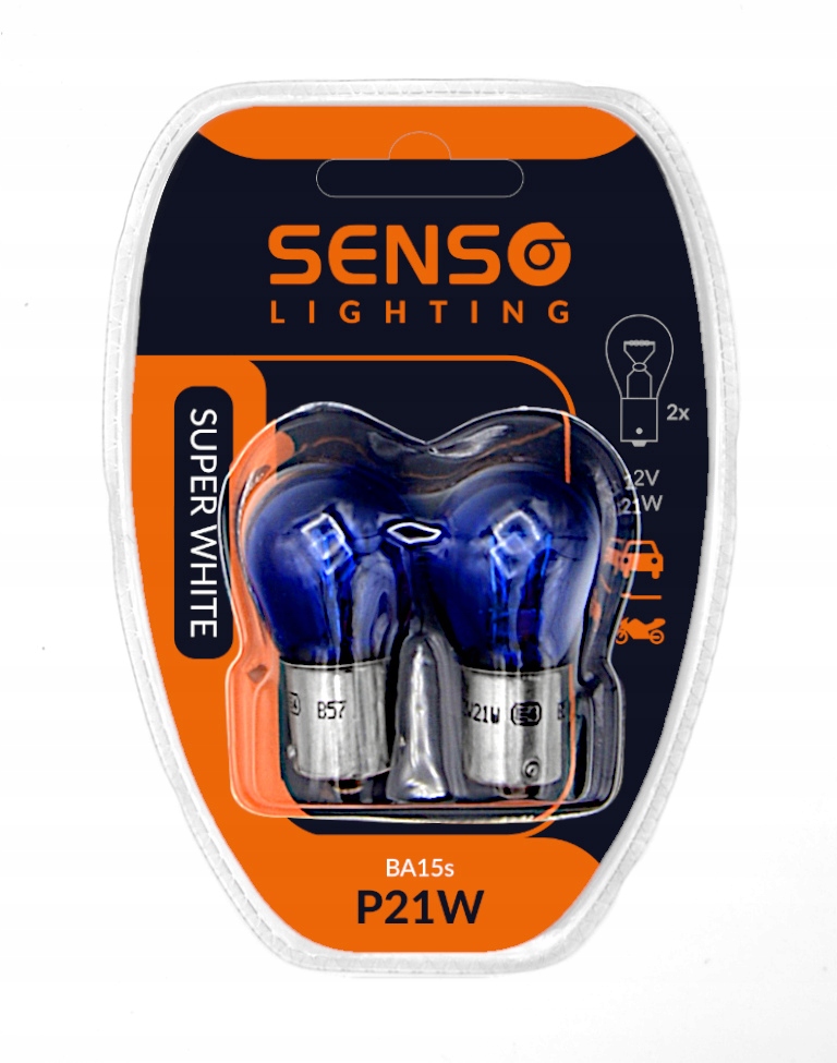 2x Żarówka Senso P21W 12V White Xenon Look